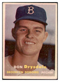 1957 Topps Baseball #018 Don Drysdale Dodgers VG-EX 514870