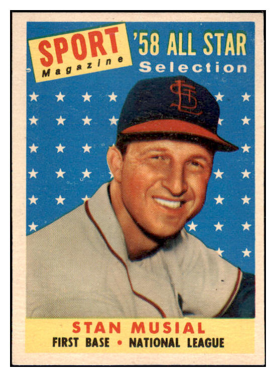 1958 Topps Baseball #476 Stan Musial A.S. Cardinals EX-MT 514873