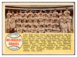 1958 Topps Baseball #377 Milwaukee Braves Team VG-EX 514877