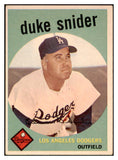 1959 Topps Baseball #020 Duke Snider Dodgers EX 514878