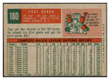 1959 Topps Baseball #180 Yogi Berra Yankees VG-EX 514880