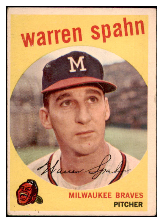 1959 Topps Baseball #040 Warren Spahn Braves VG-EX 1921 514884