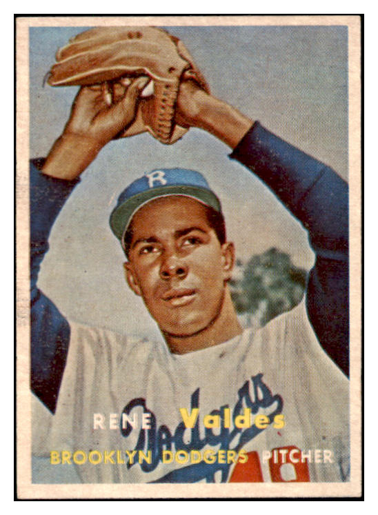 1957 Topps Baseball #337 Rene Valdes Dodgers EX-MT 514888