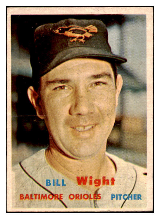 1957 Topps Baseball #340 Bill Wight Orioles EX-MT 514890