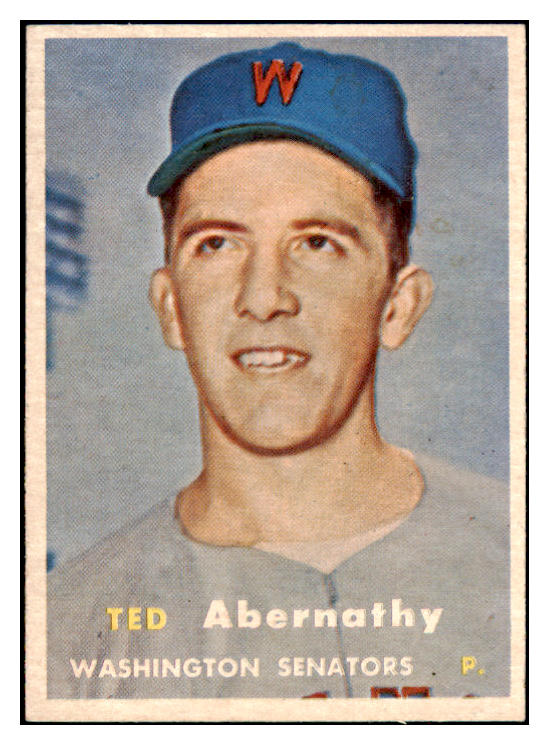 1957 Topps Baseball #293 Ted Abernathy Senators EX-MT 514898