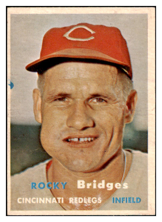 1957 Topps Baseball #294 Rocky Bridges Reds EX-MT 514900