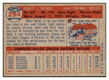 1957 Topps Baseball #294 Rocky Bridges Reds EX-MT 514900