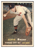 1957 Topps Baseball #121 Clete Boyer A's EX-MT 514903