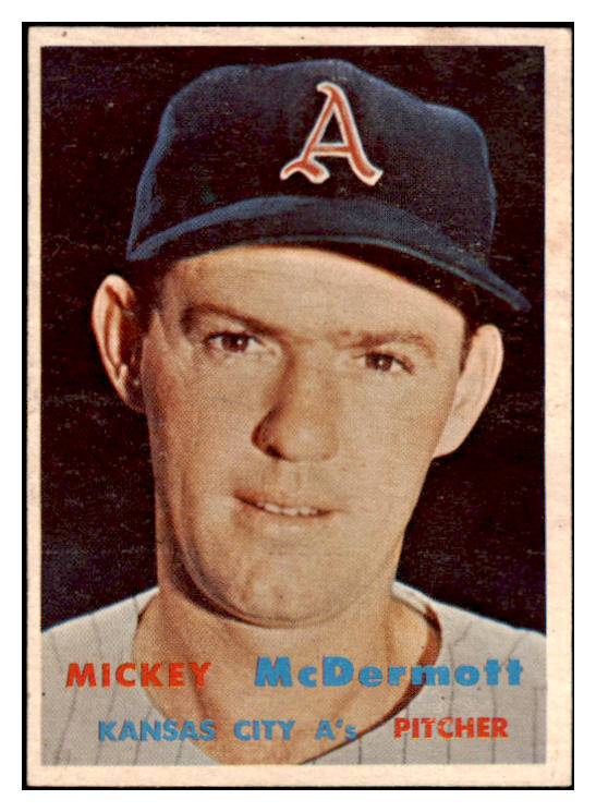 1957 Topps Baseball #318 Mickey McDermott A's EX-MT 514906