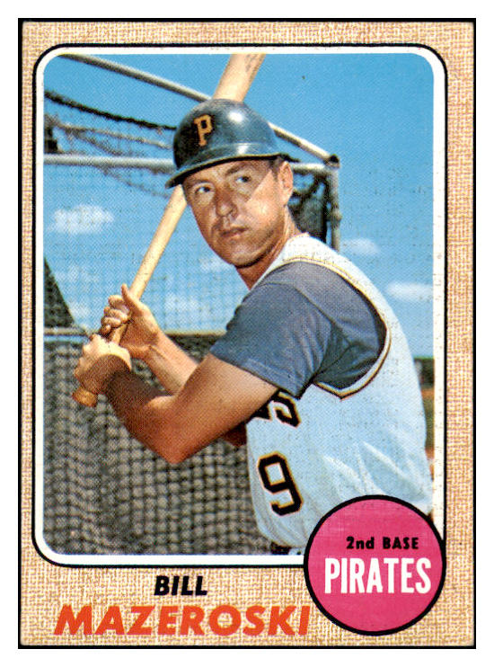 1968 Topps Baseball #390 Bill Mazeroski Pirates EX 514943