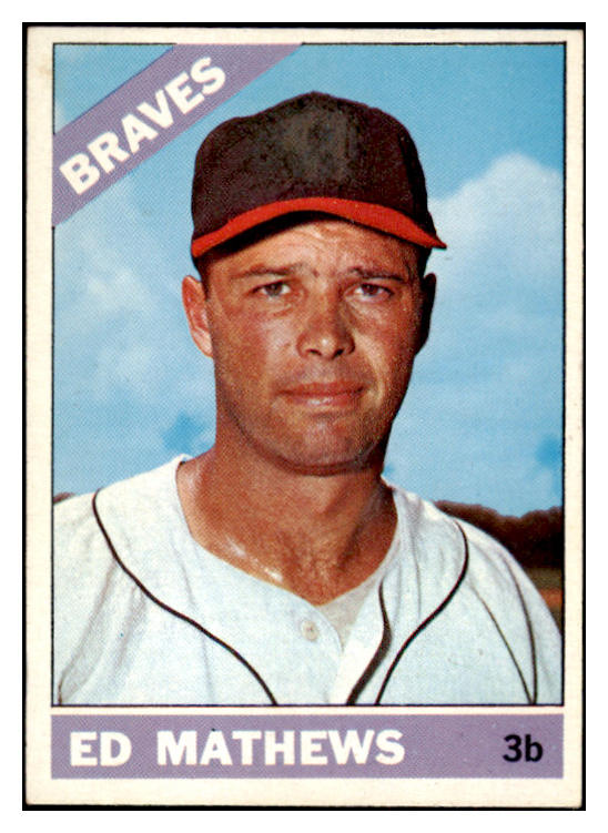 1966 Topps Baseball #200 Eddie Mathews Braves EX 514956