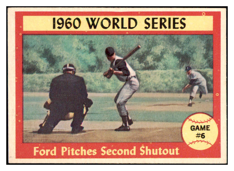 1961 Topps Baseball #311 World Series Game 6 Whitey Ford EX 514958