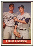 1961 Topps Baseball #207 Sandy Koufax Johnny Podres EX-MT 514961