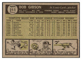 1961 Topps Baseball #211 Bob Gibson Cardinals EX-MT 514962