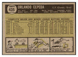 1961 Topps Baseball #435 Orlando Cepeda Giants EX-MT 514963