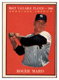 1961 Topps Baseball #478 Roger Maris MVP Yankees VG-EX 514980