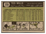 1961 Topps Baseball #548 Ted Wills Red Sox EX-MT 514996