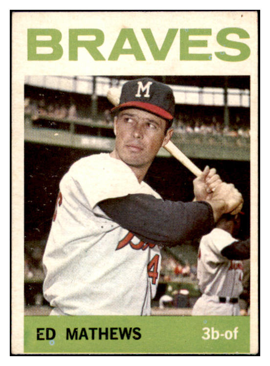 1964 Topps Baseball #035 Eddie Mathews Braves VG-EX 515001