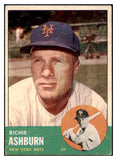 1963 Topps Baseball #135 Richie Ashburn Mets VG-EX 515006