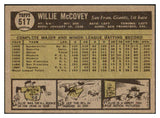 1961 Topps Baseball #517 Willie McCovey Giants EX+/EX-MT 515016