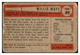 1954 Bowman Baseball #089 Willie Mays Giants PR-FR 515021