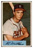 1954 Bowman Baseball #064 Eddie Mathews Braves PR-FR 515024