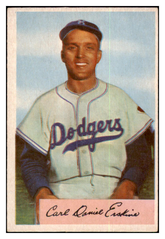 1954 Bowman Baseball #010 Carl Erskine Dodgers EX 515031