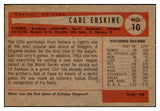 1954 Bowman Baseball #010 Carl Erskine Dodgers EX 515031