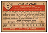 1953 Bowman Black & White Baseball #019 Paul Lapalme Pirates EX 515035