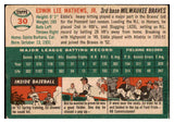 1954 Topps Baseball #030 Eddie Mathews Braves VG-EX 515037