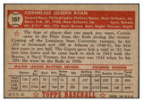 1952 Topps Baseball #107 Connie Ryan Phillies EX+/EX-MT 515040