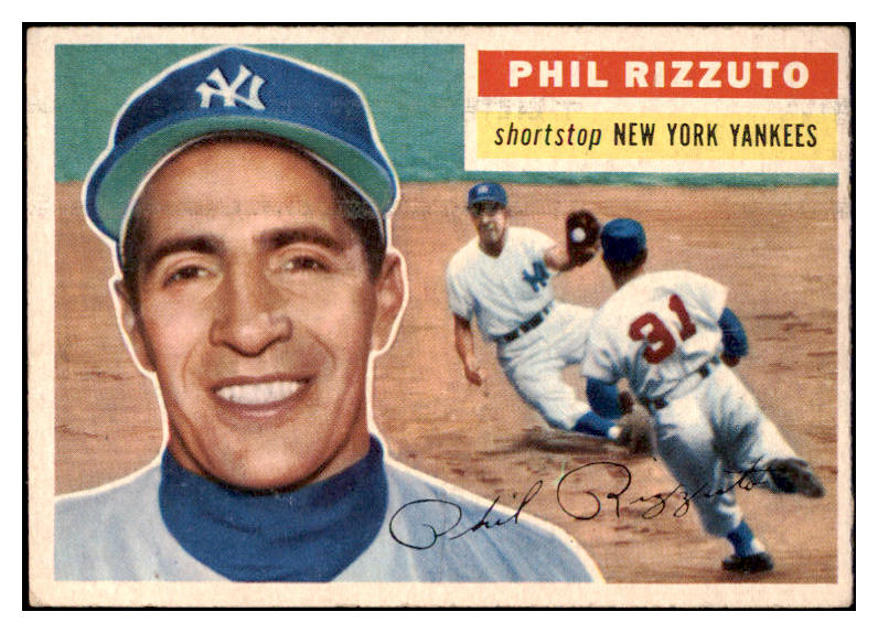 1956 Topps Baseball #113 Phil Rizzuto Yankees EX+/EX-MT Gray 515056