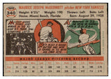 1956 Topps Baseball #340 Mickey McDermott Yankees EX-MT 515059