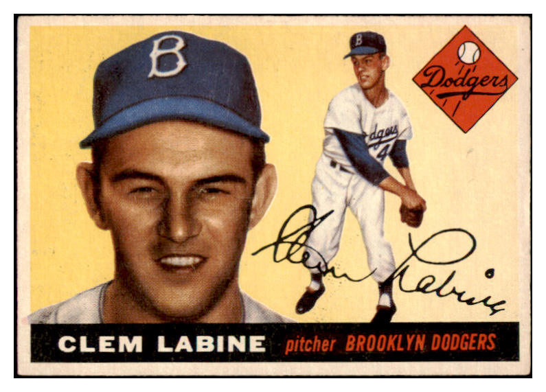 1955 Topps Baseball #180 Clem Labine Dodgers EX-MT 515071