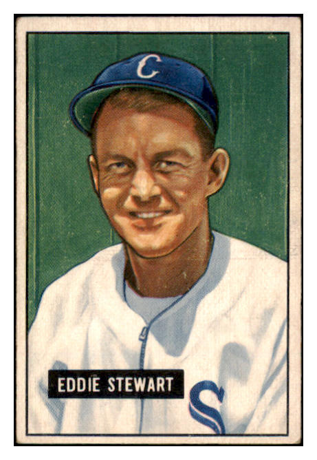 1951 Bowman Baseball #159 Eddie Stewart White Sox EX 515092