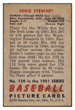 1951 Bowman Baseball #159 Eddie Stewart White Sox EX 515092