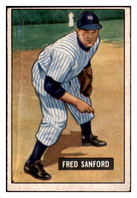 1951 Bowman Baseball #145 Fred Sanford Yankees VG-EX 515107