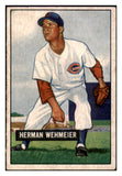 1951 Bowman Baseball #144 Herman Wehmeier Reds VG-EX 515108