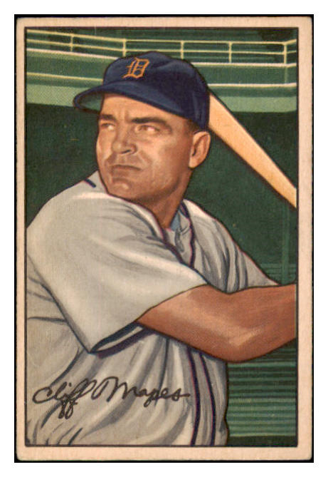 1952 Bowman Baseball #013 Cliff Mapes Tigers VG-EX 515115