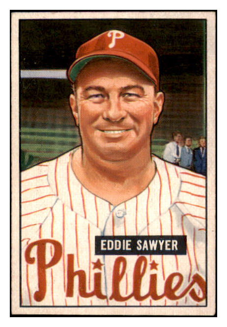 1951 Bowman Baseball #184 Eddie Sawyer Phillies EX-MT 515118