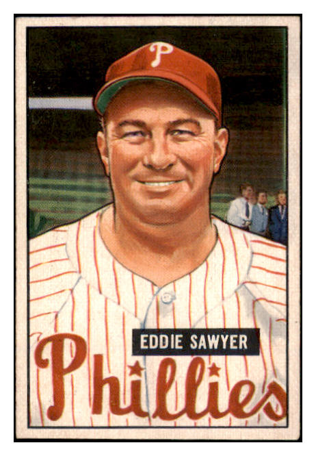 1951 Bowman Baseball #184 Eddie Sawyer Phillies EX-MT 515118