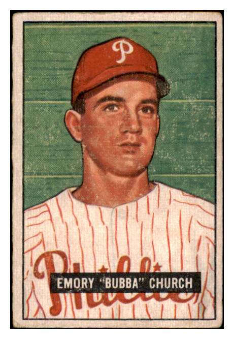 1951 Bowman Baseball #149 Bubba Church Phillies VG-EX 515120