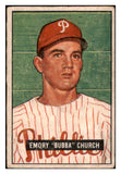 1951 Bowman Baseball #149 Bubba Church Phillies VG-EX 515120