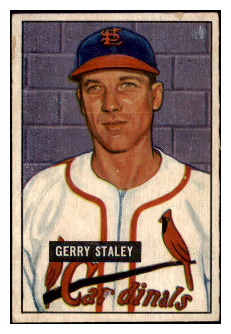 1951 Bowman Baseball #121 Gerry Staley Cardinals VG-EX 515129