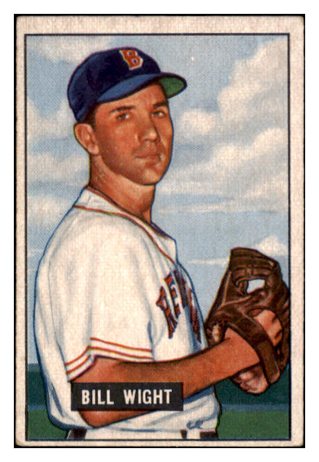 1951 Bowman Baseball #164 Bill Wight Red Sox VG-EX 515130