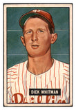 1951 Bowman Baseball #221 Dick Whitman Phillies VG-EX 515131