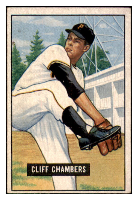 1951 Bowman Baseball #131 Cliff Chambers Pirates VG-EX 515134