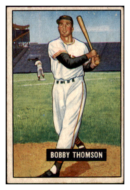 1951 Bowman Baseball #126 Bobby Thomson Giants VG-EX 515139