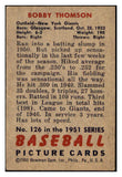 1951 Bowman Baseball #126 Bobby Thomson Giants VG-EX 515139