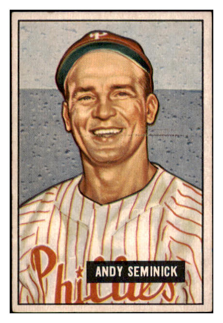 1951 Bowman Baseball #051 Andy Seminick Phillies EX 515143